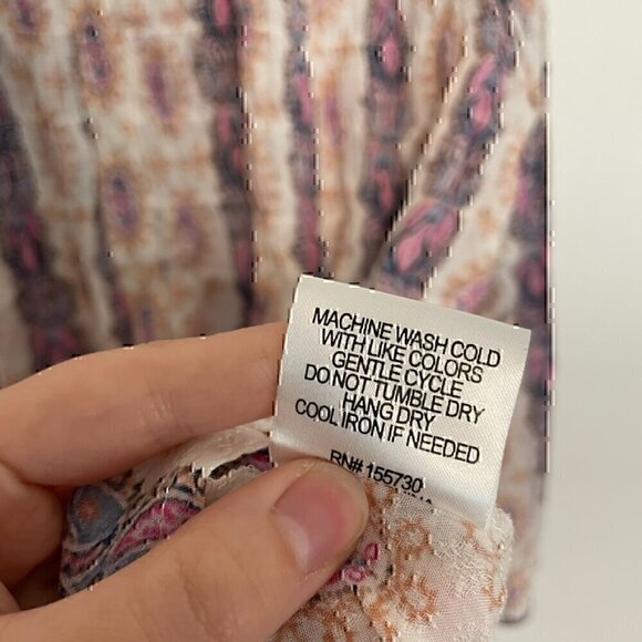 JANE AND DELANCEY White Navy Geometric Striped Pintuck Pleated Button Down Tunic - Picture 9 of 12